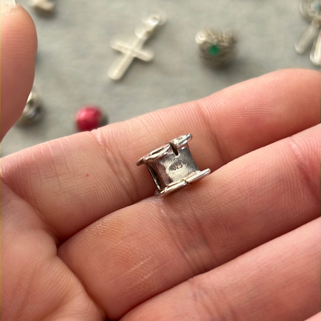 Sterling Silver 18th 18 Birthday CZ Charm