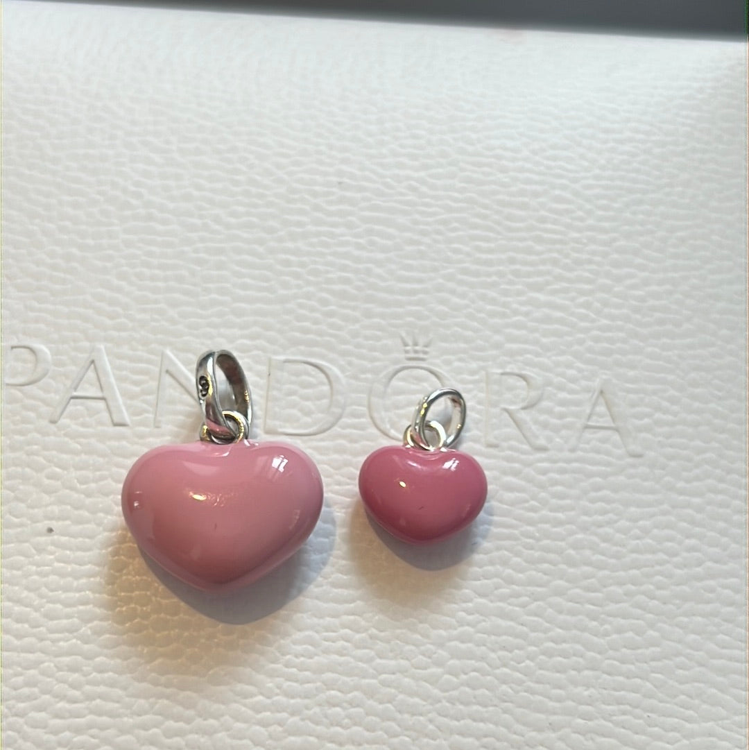 Genuine Links of London Pink Enamel Heart Charm - Choice