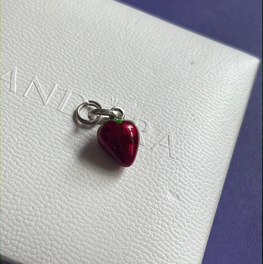 Genuine Links of London Enamel Strawberry Charm