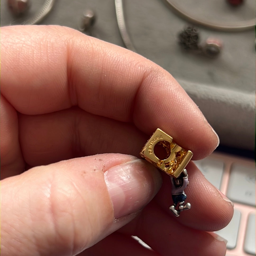 Genuine Pandora Disney Shine 50th Anniversary Mickey Dangle Charm