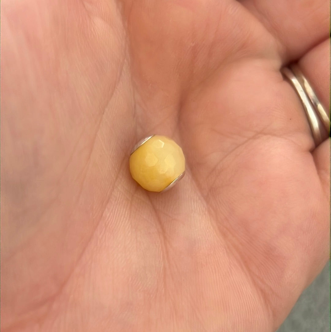 Genuine Thomas Sabo Karma Yellow Faceted Aventurine Charm
