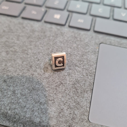 Genuine Pandora C Letter Triangular Charm