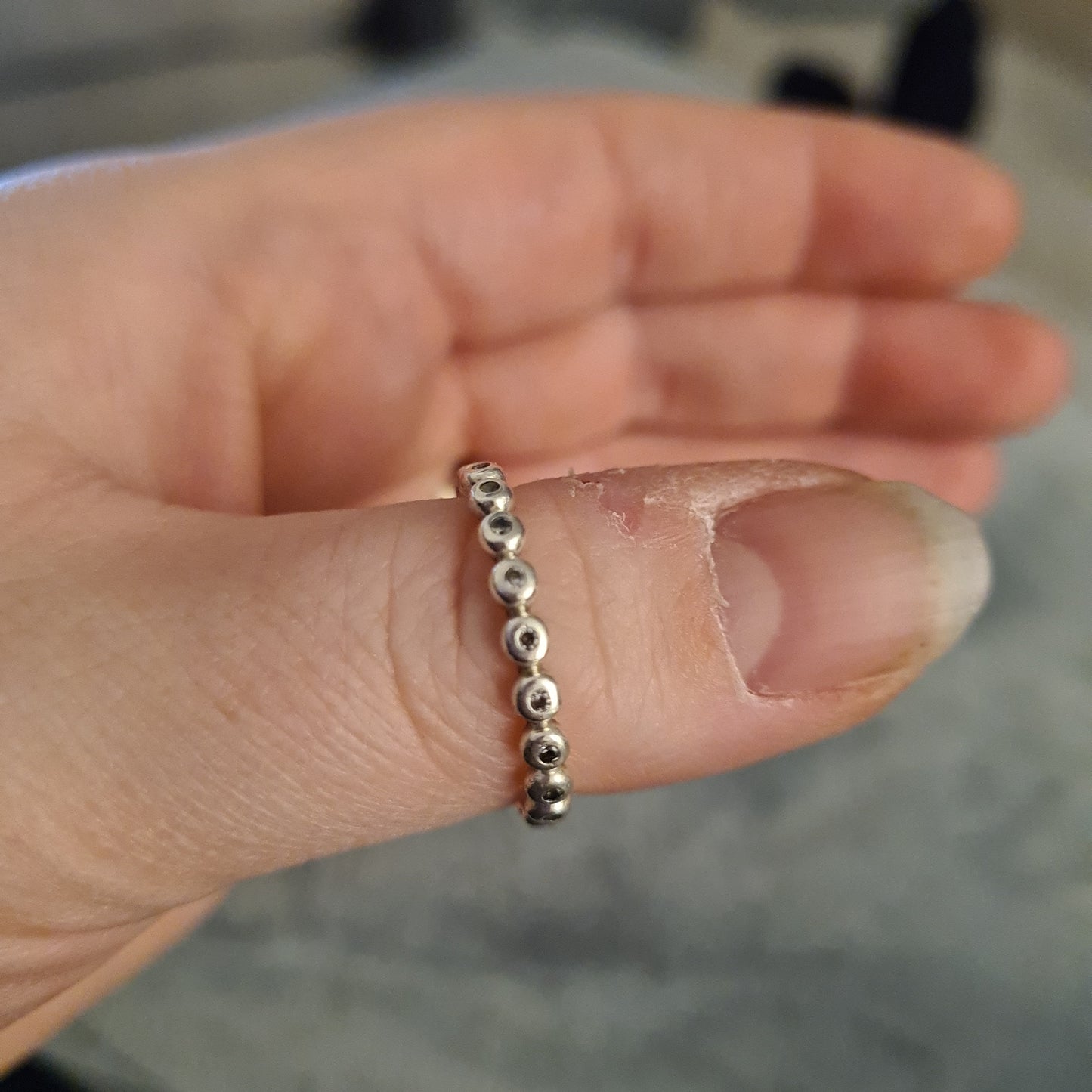 Genuine Pandora Tiny CZ Clear Stone Eternity Band Size 60