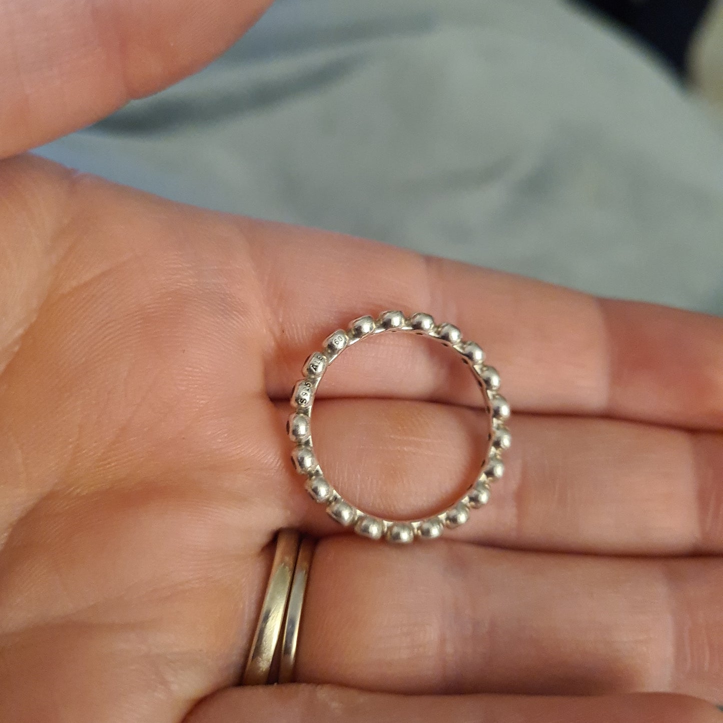 Genuine Pandora Tiny CZ Clear Stone Eternity Band Size 60