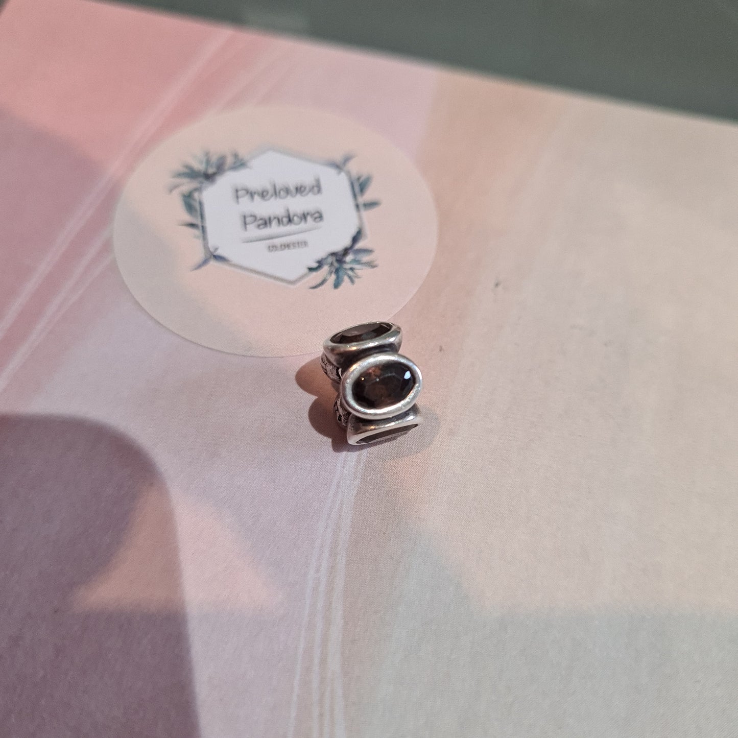 Genuine Pandora Rare Brown Oval Light Charm