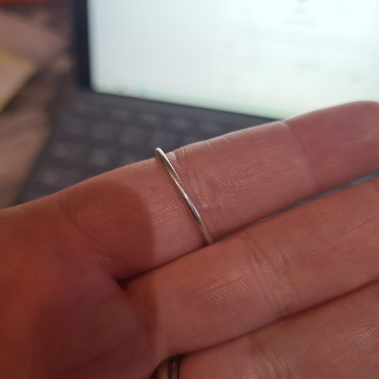 Genuine Pandora Birthstone Ring Size 54 Grey.