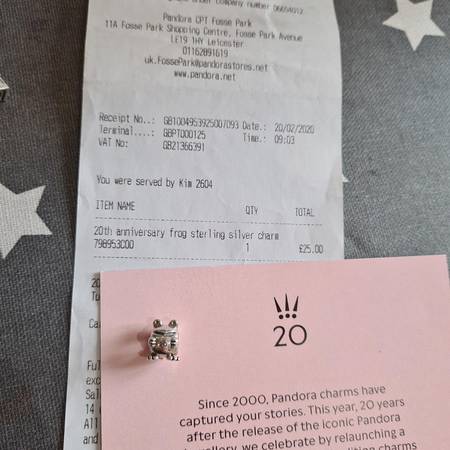 Genuine Pandora 20th Anniversary Frog No.2 February NO CERT