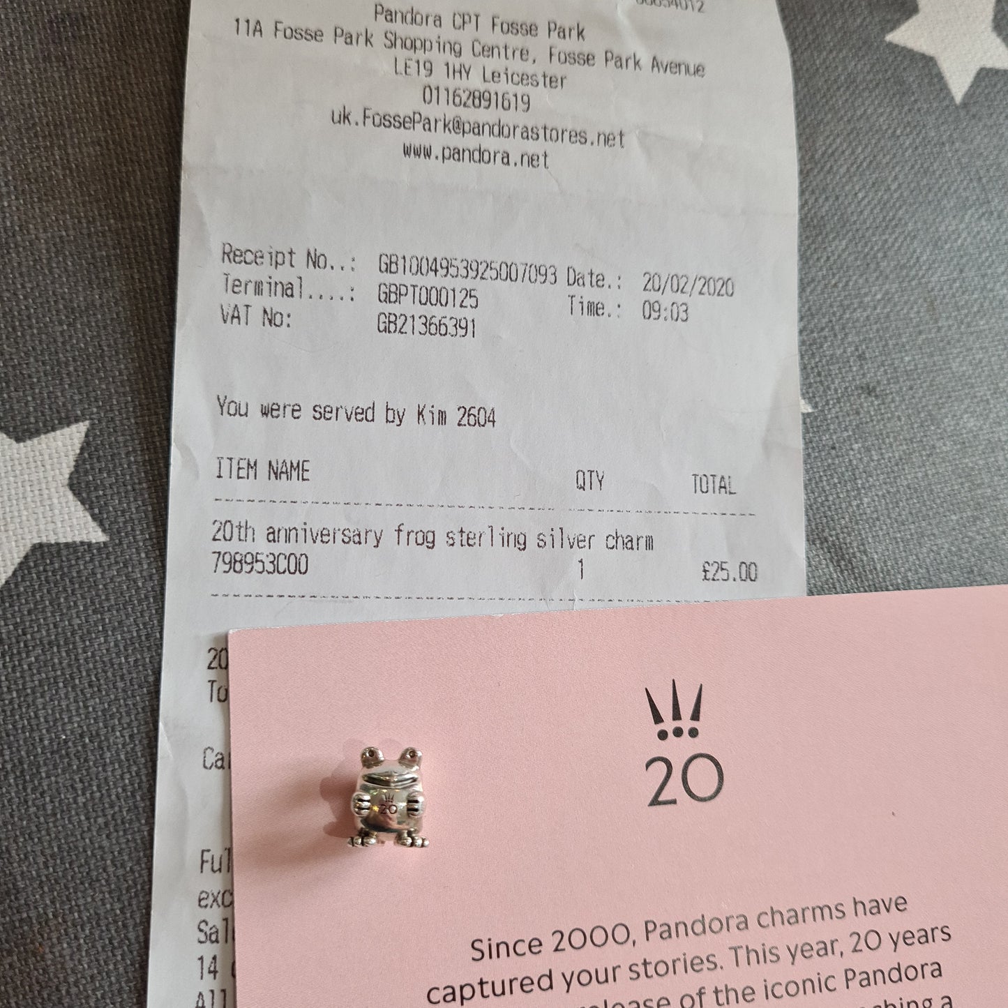 Genuine Pandora 20th Anniversary Frog No.2 February NO CERT
