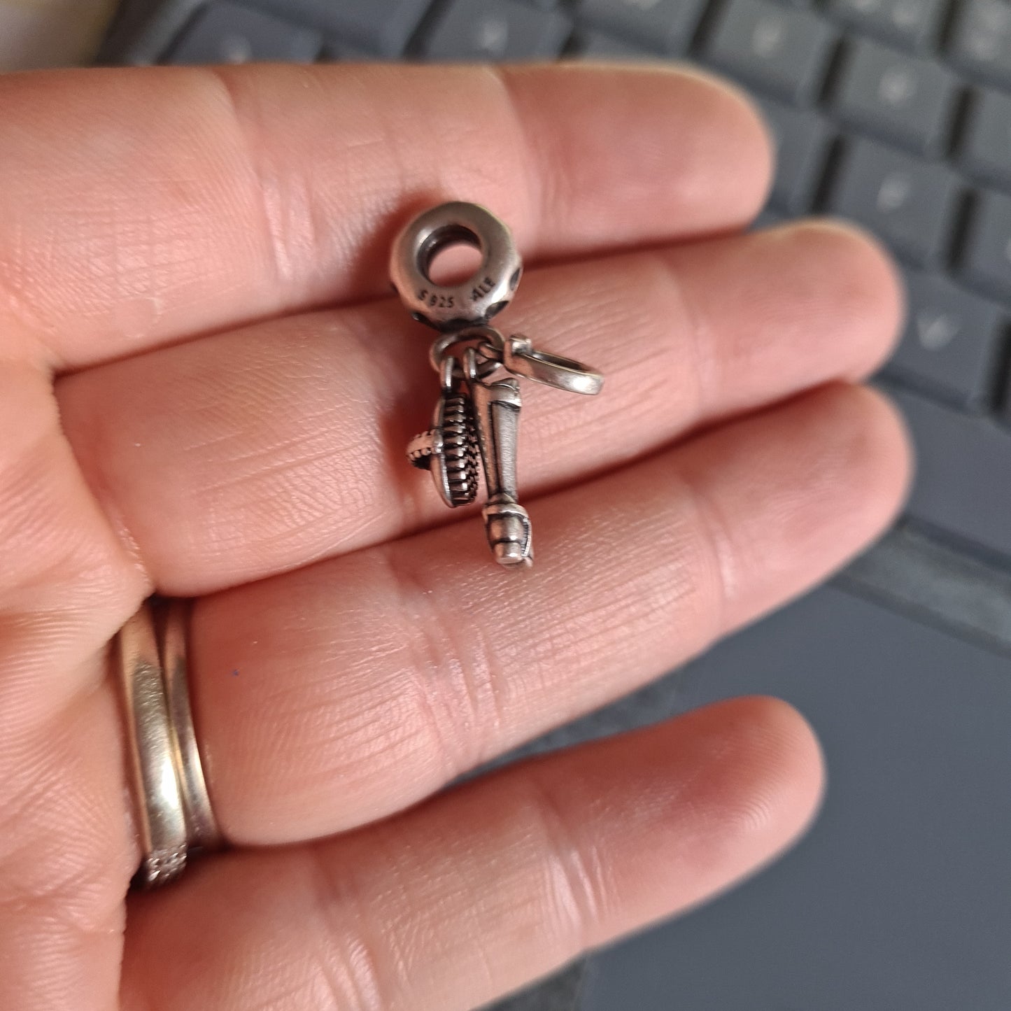Genuine Pandora Horse / Pony Equestrian Horseshoe, Brush and Boot Dangle Charm