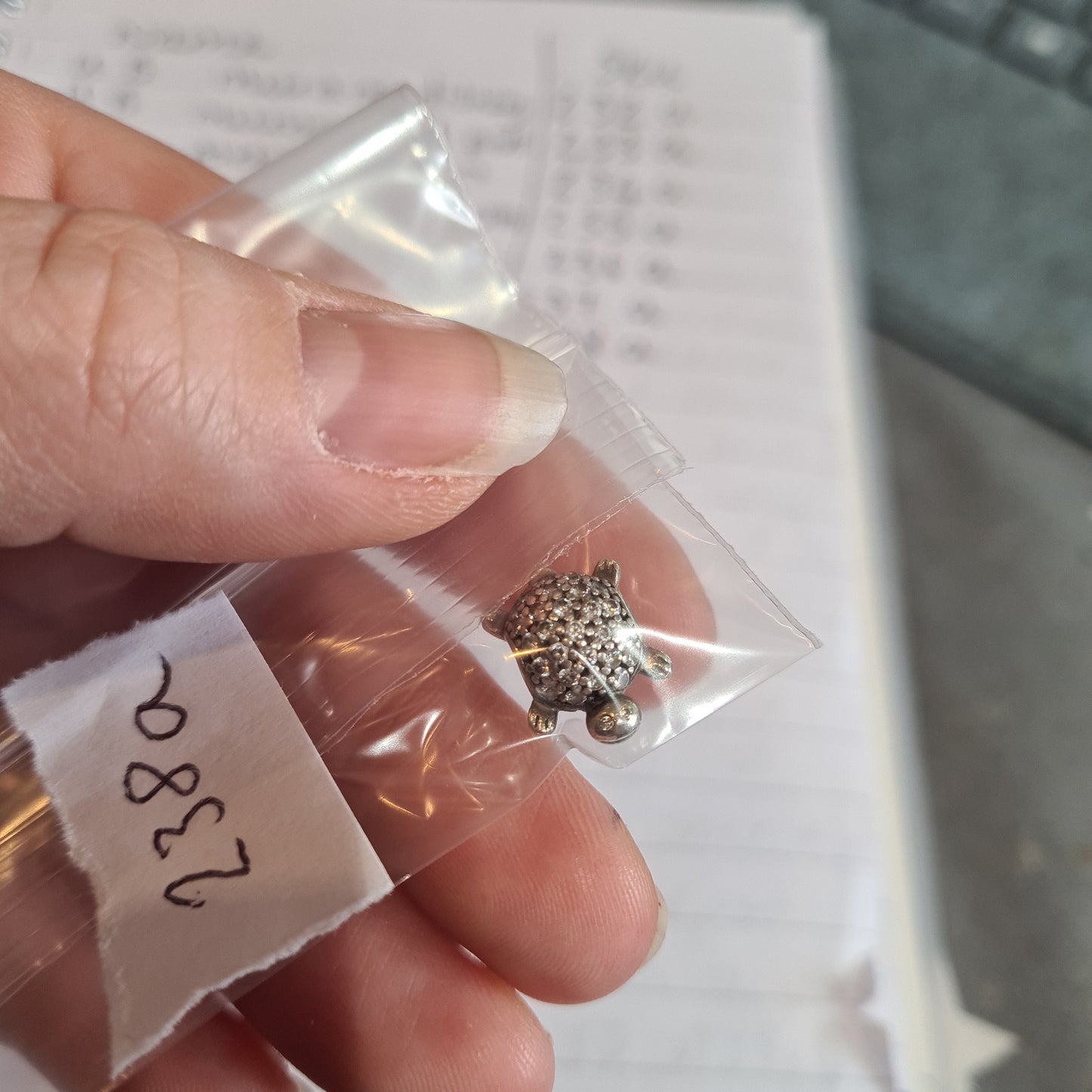 Genuine Pandora Pave Turtle Animal Beach Sea Charm