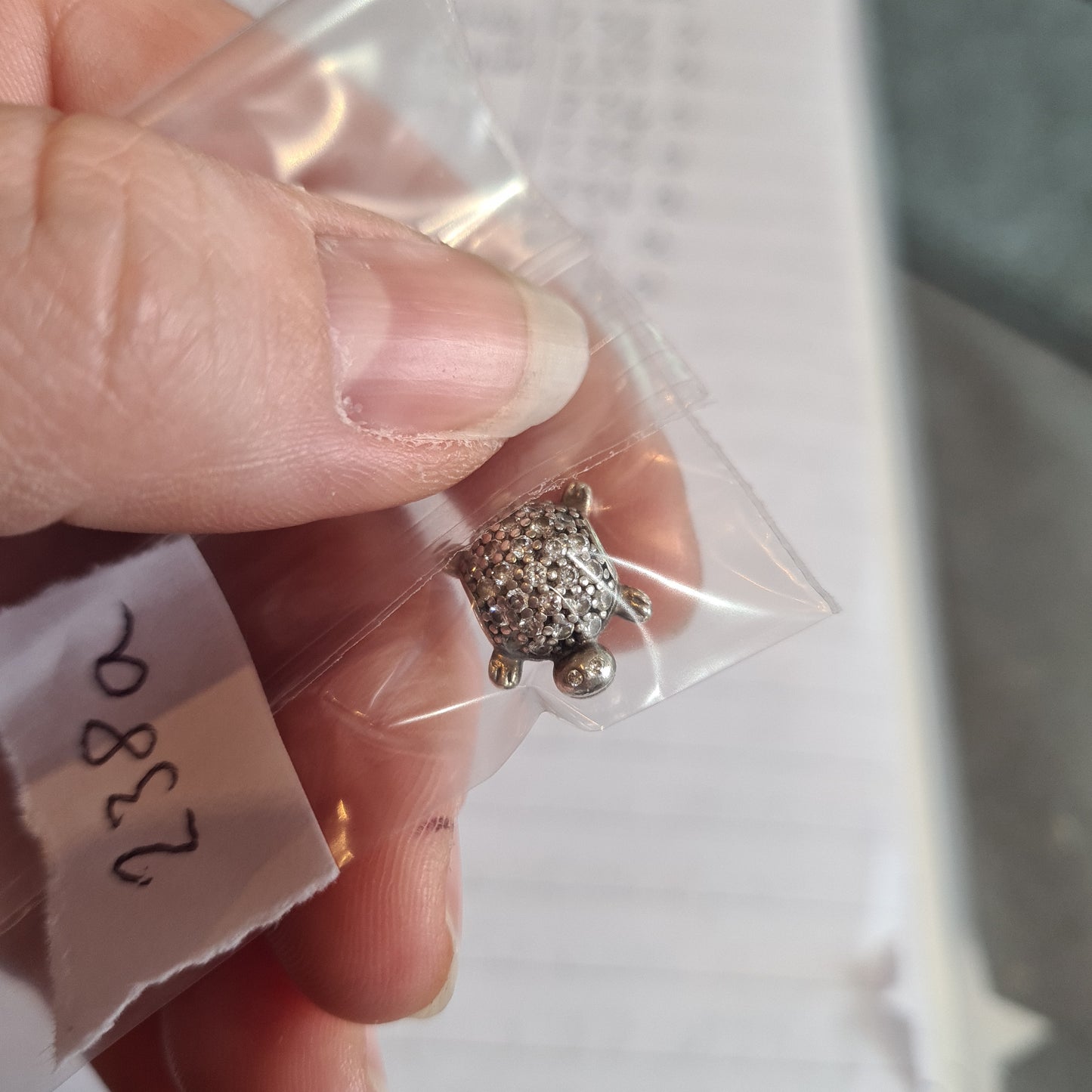 Genuine Pandora Pave Turtle Animal Beach Sea Charm