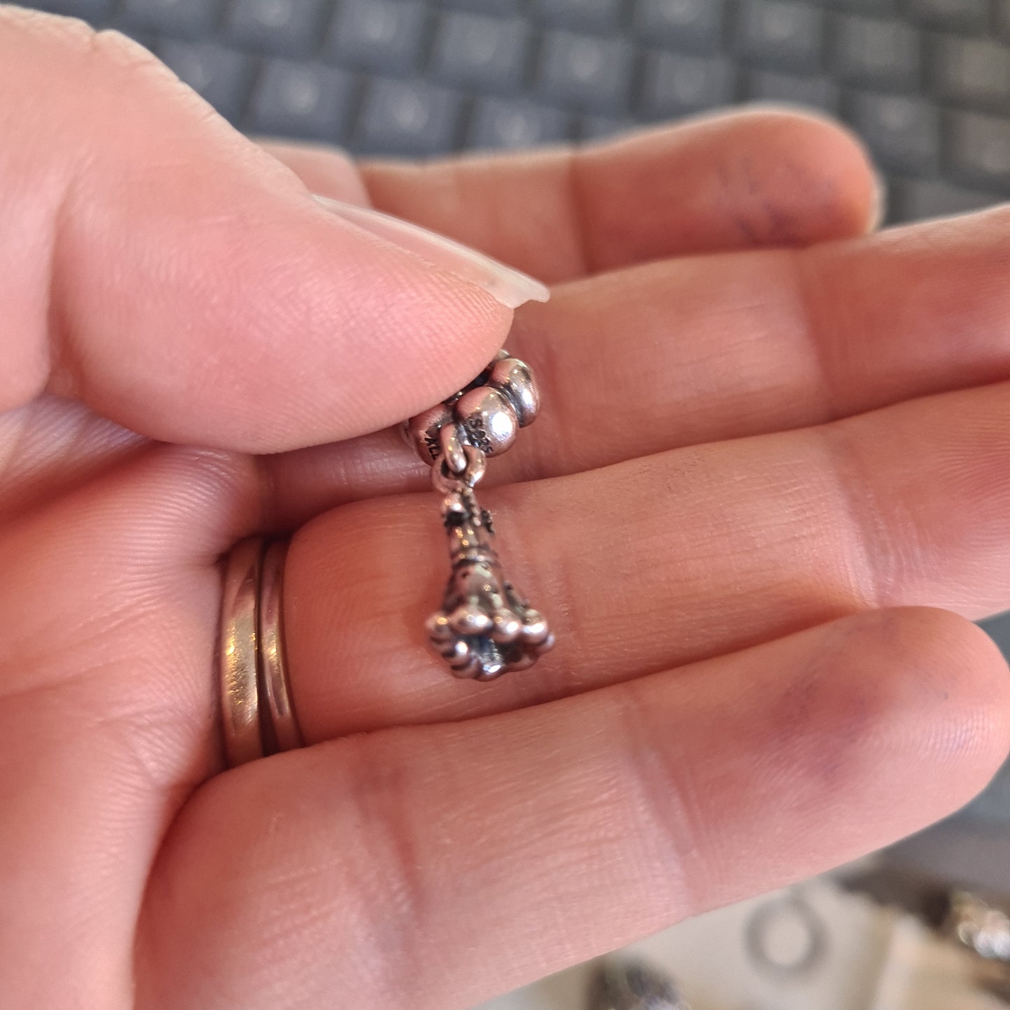 Genuine Pandora Little Girls Dress Dangle With Tiny Coat Hanger
