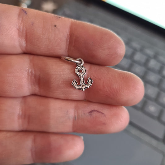 Genuine Pandora Anchor Pave  Dangle With Clear Stone