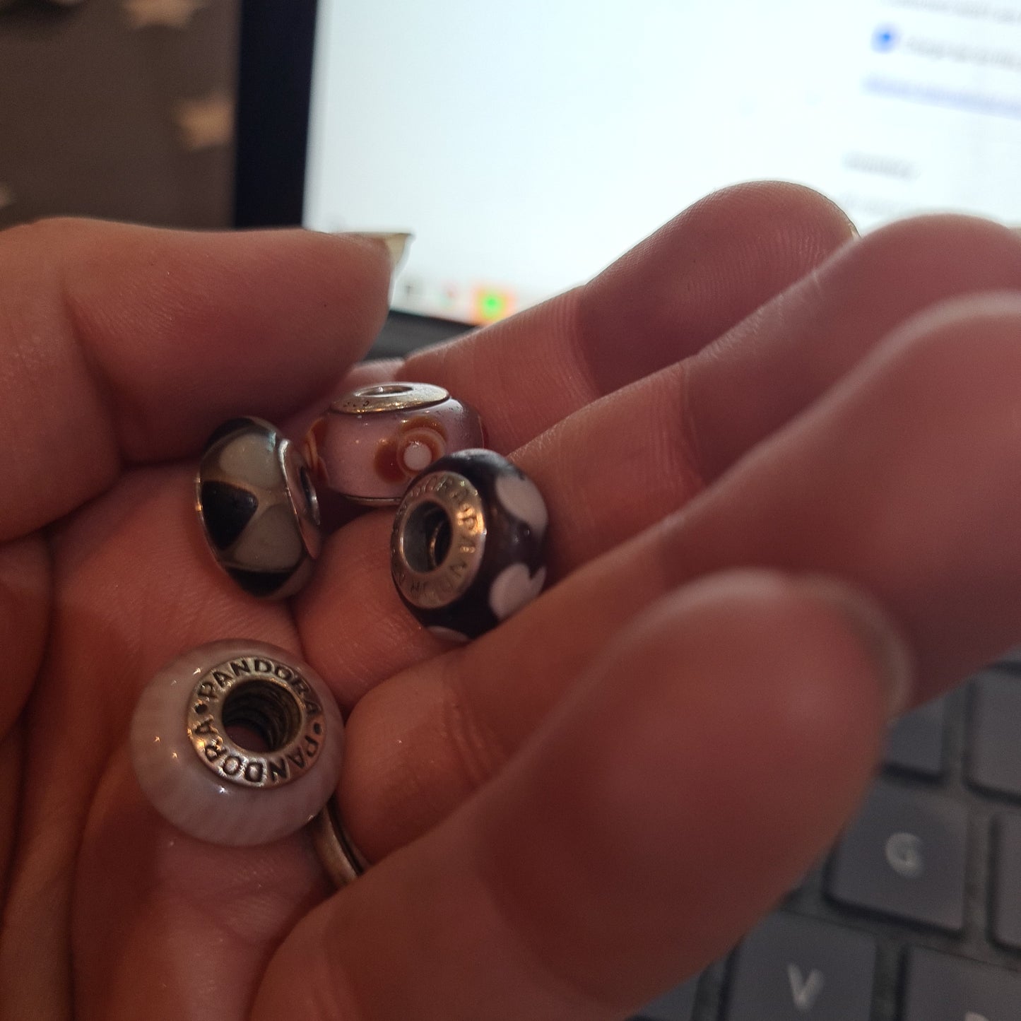 Bundle of Genuine Pandora Murano Glass Charms DEFECT SALE