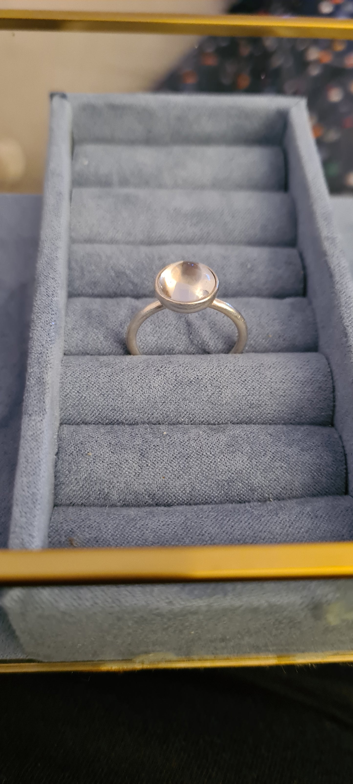 Genuine Pandora Poetic Droplet Clear Stone Ring Size 60