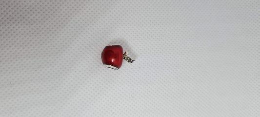 Genuine Pandora Disney Snow White Apple Enamel Pave Stalk Charm