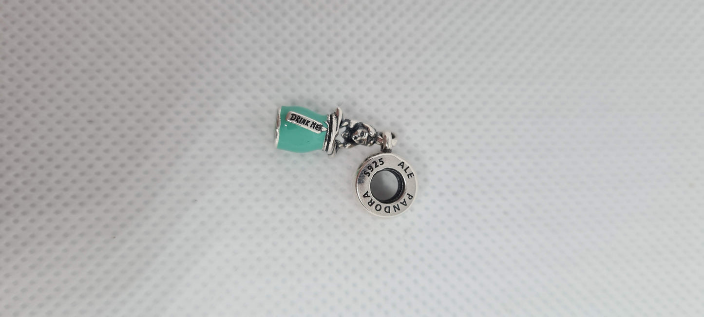 Genuine Pandora Alice In Wonderland Drink Me Poison Charm