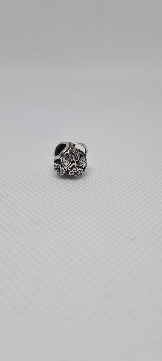 Genuine Pandora Floral Lock Enchanted Enamel Secret Garden Bloom Openwork Charm