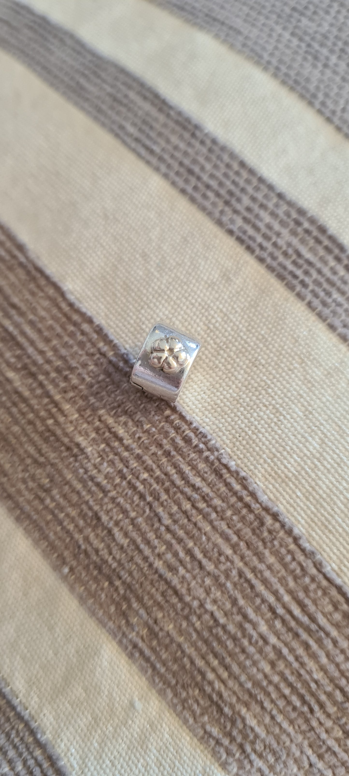 Genuine Pandora Two Tone Rare Flower Gold Clips Pair