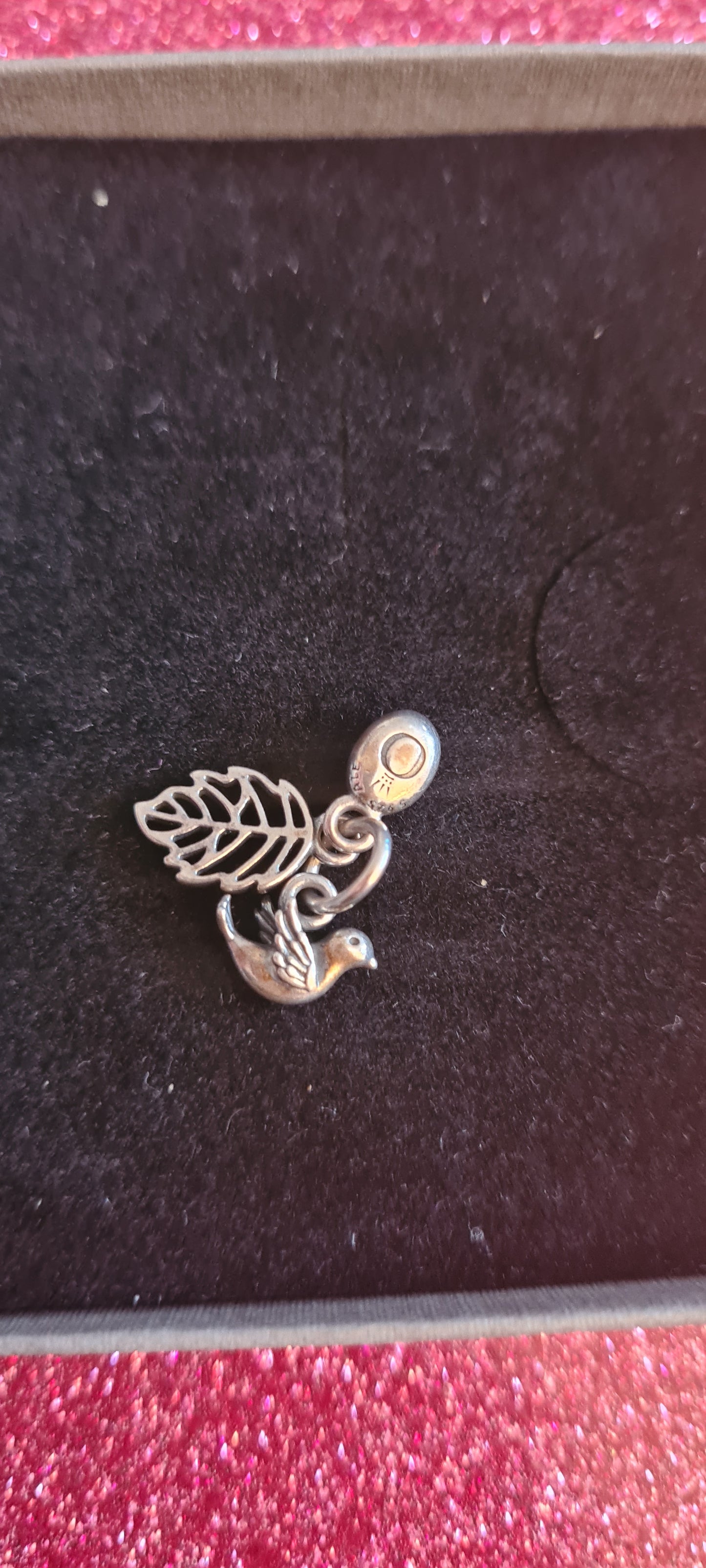 Genuine Pandora Trinity Forest Charm Dangle Rare
