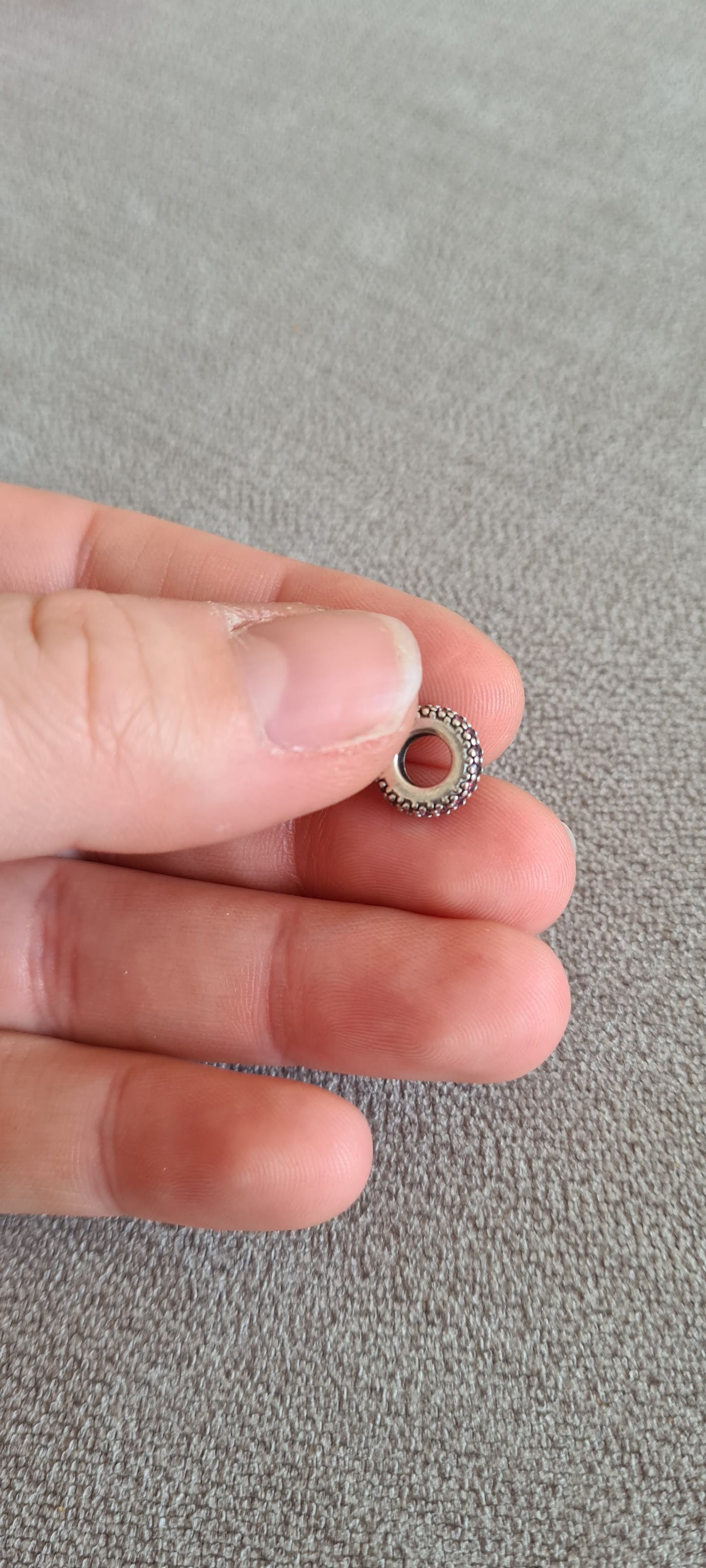 Genuine Pandora Purple Pave Spacer Charm x2