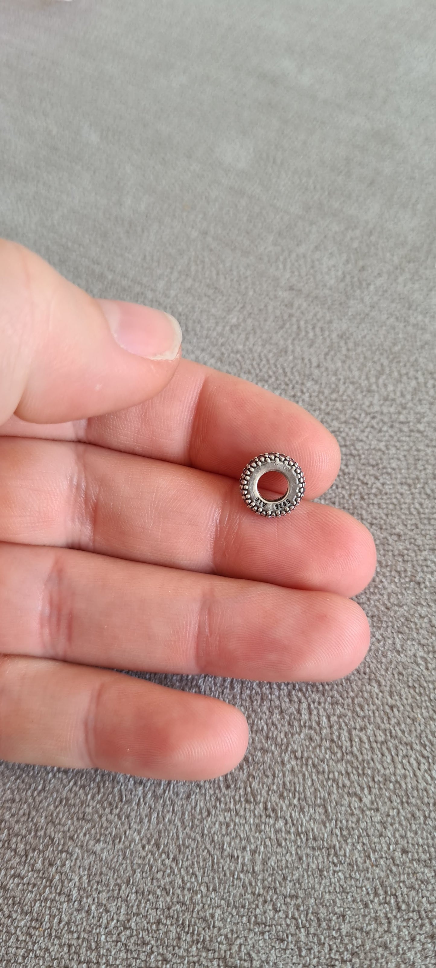 Genuine Pandora Purple Pave Spacer Charm x2