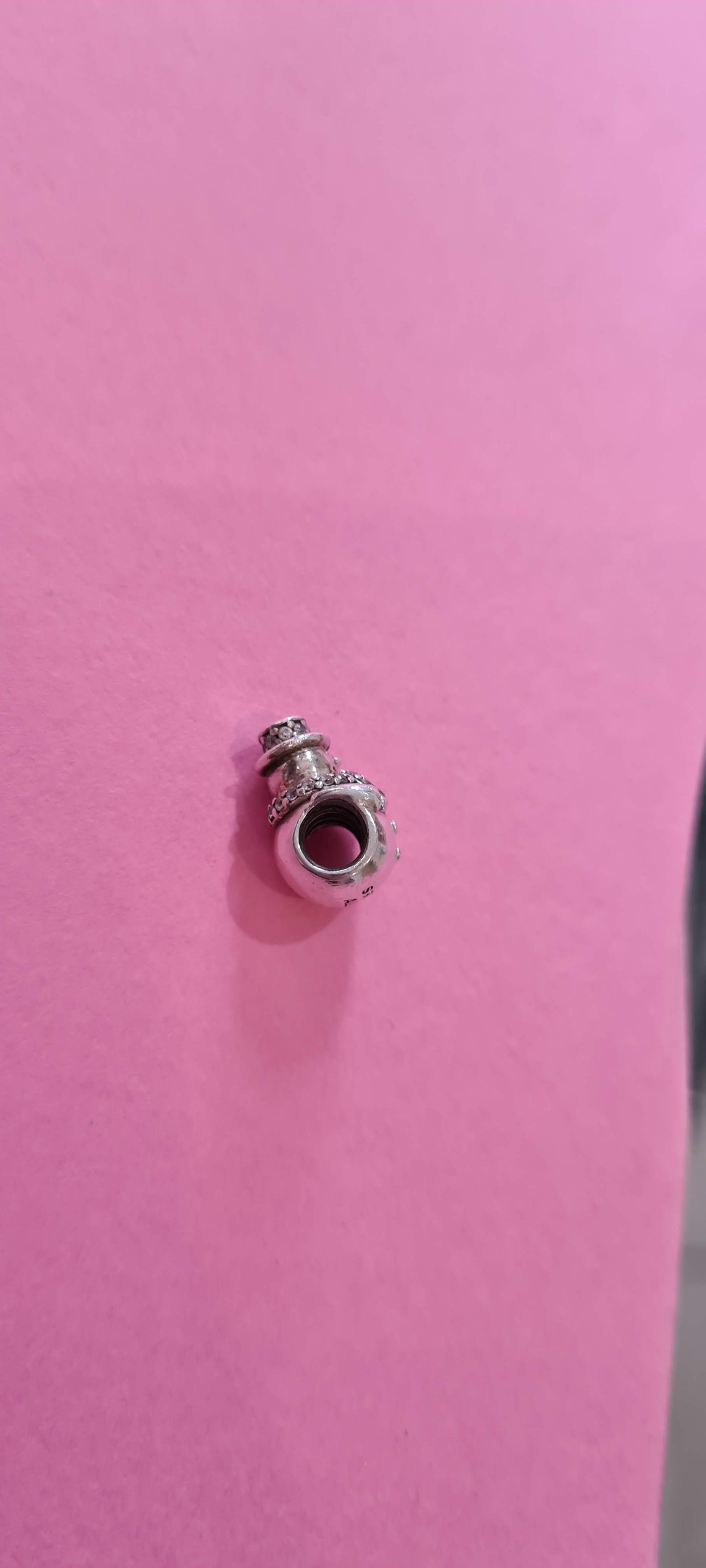 Genuine Pandora Pave Snowman Charm Christmas