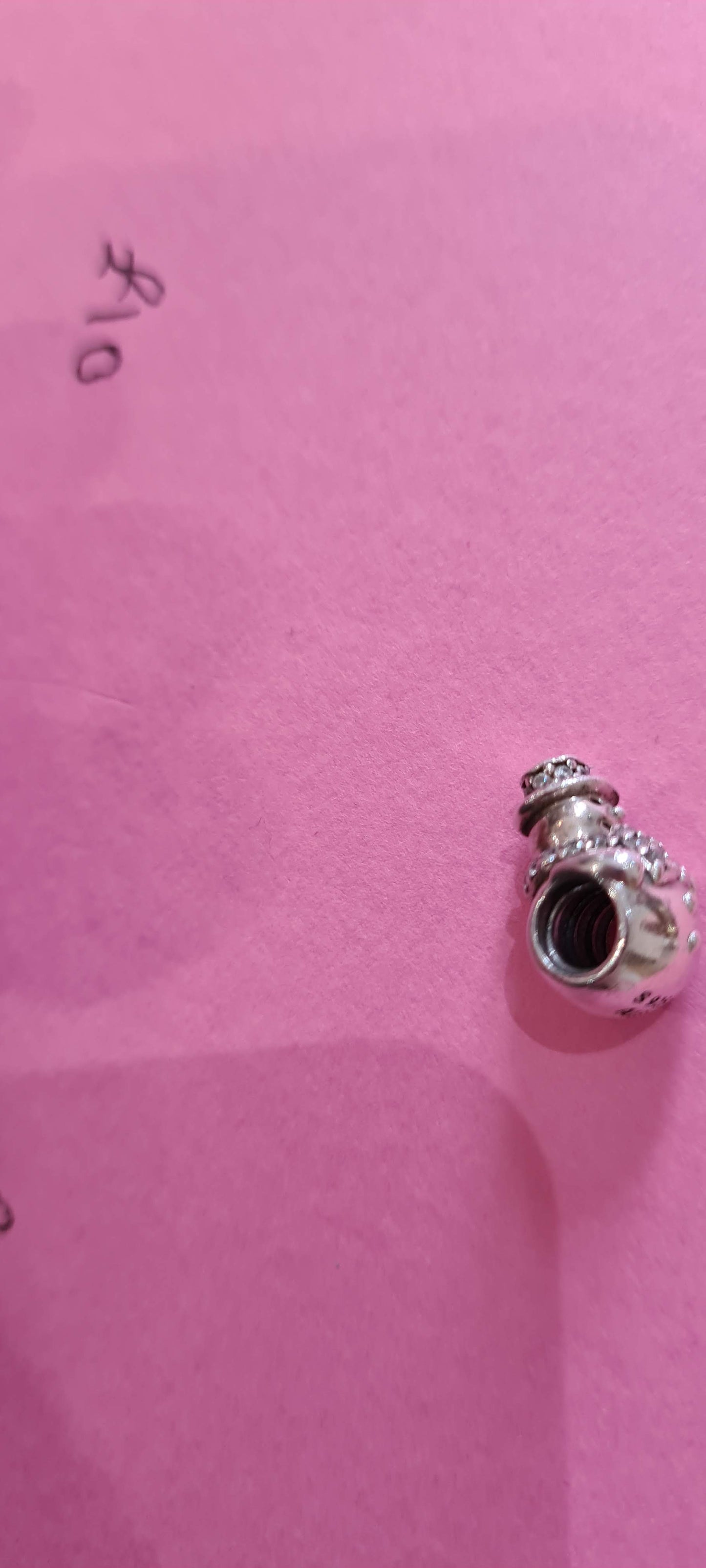 Genuine Pandora Pave Snowman Charm Christmas