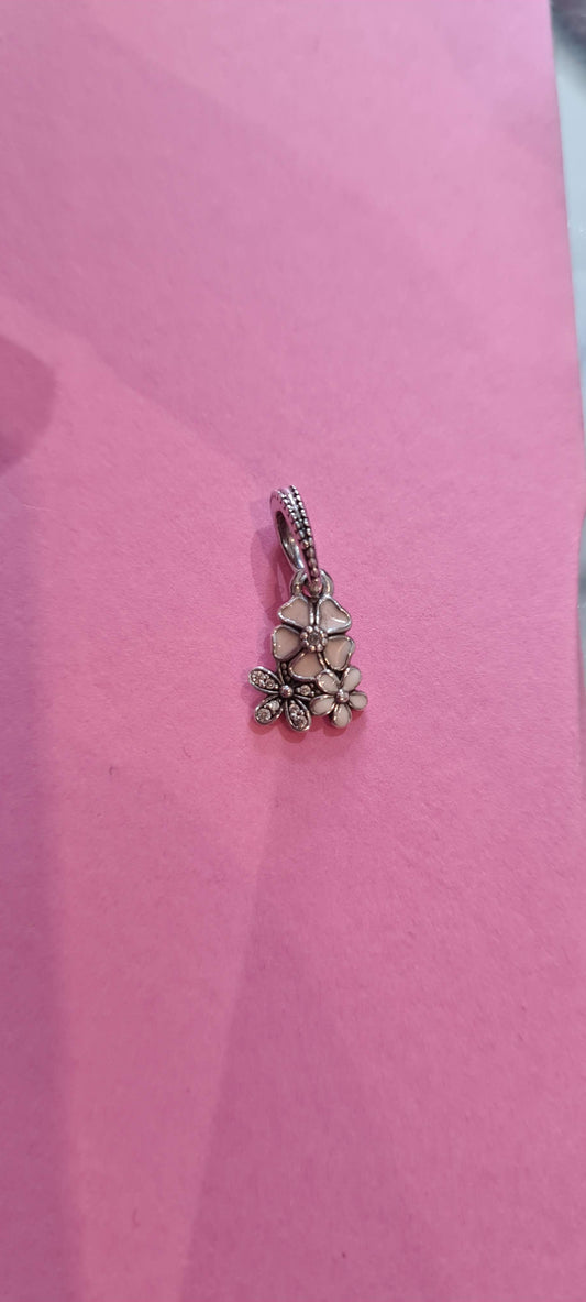 Genuine Pandora Poetic Bloom Flower Pendant Pink