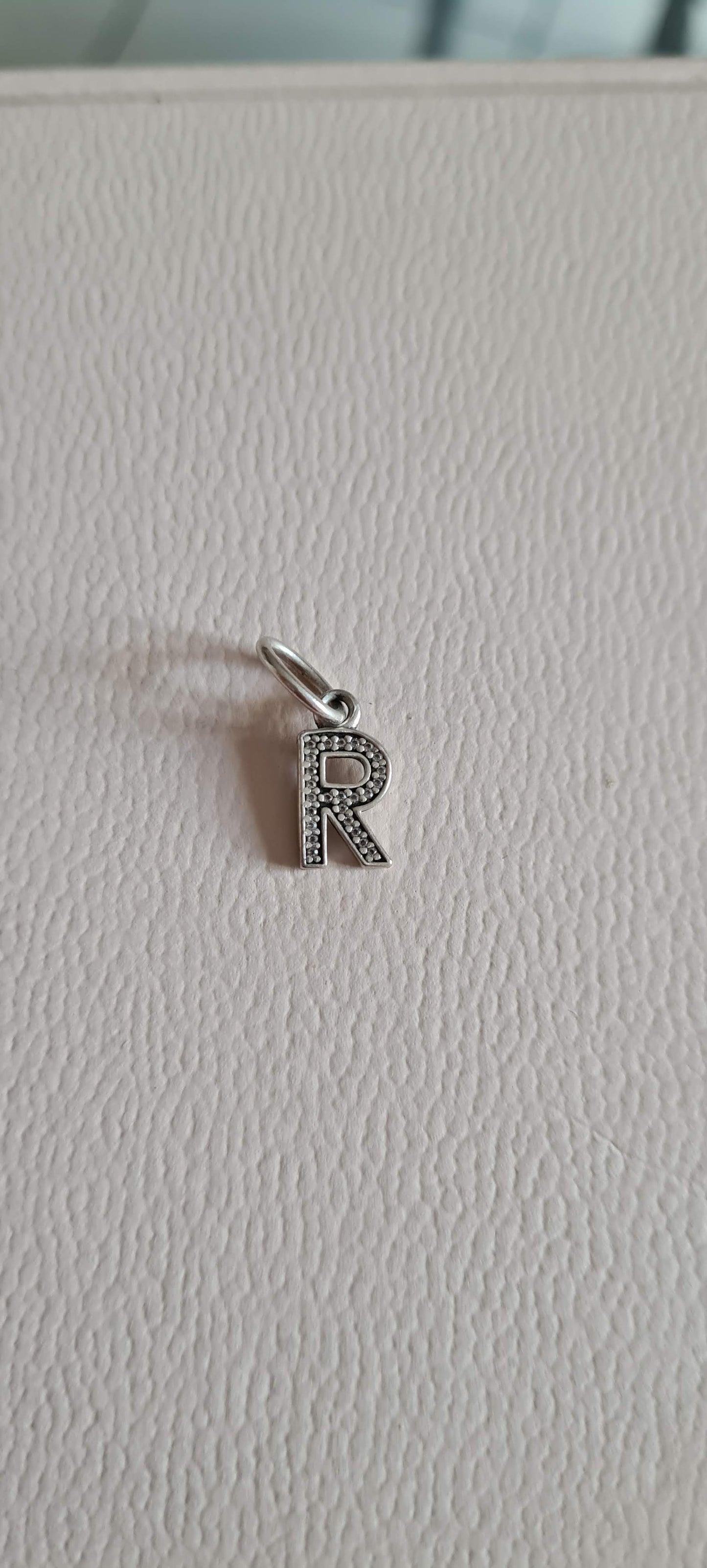 Genuine Pandora Letter R Dangle Pave