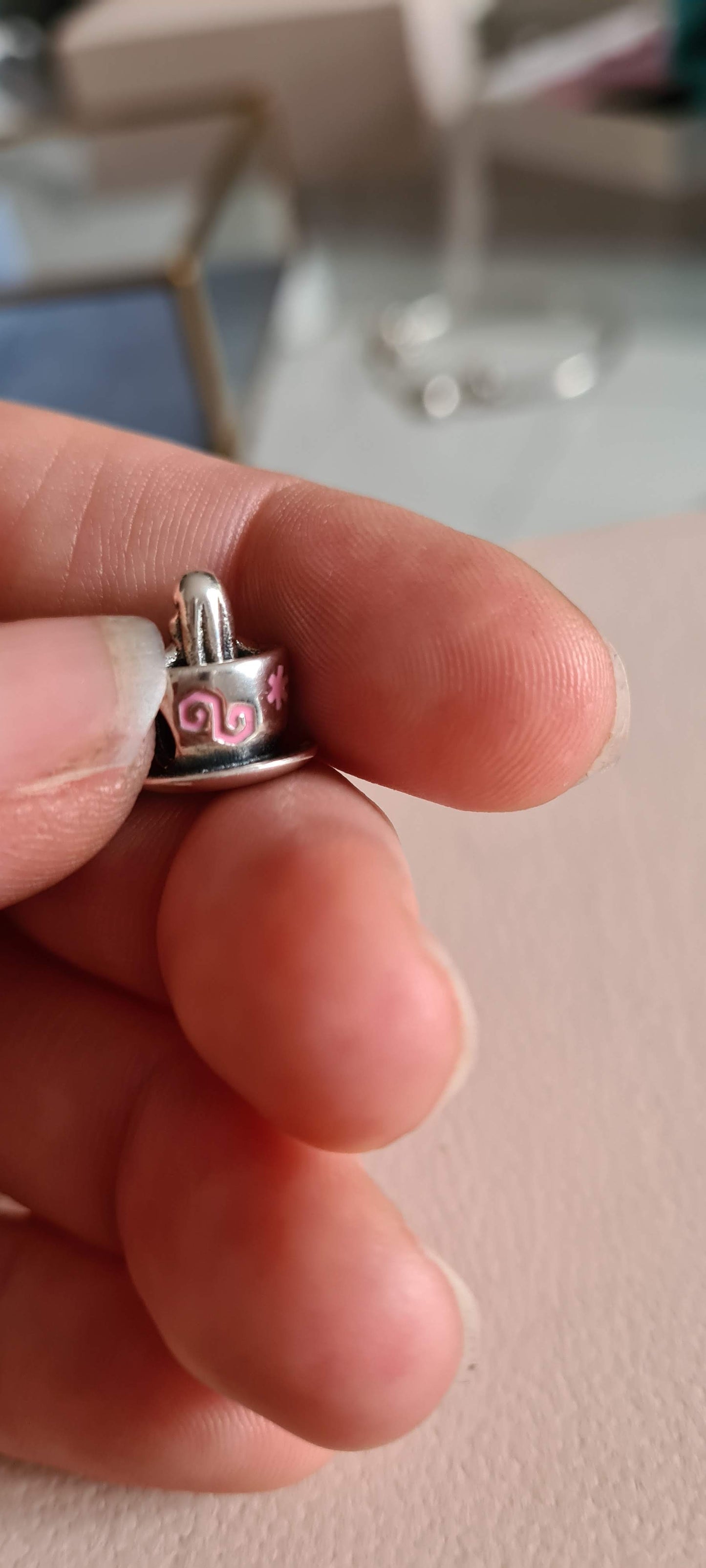 NOT Pandora Alice in A Teacup Charm