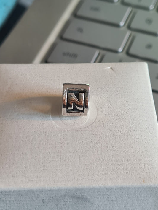 Genuine Pandora Letter N Charm Initial