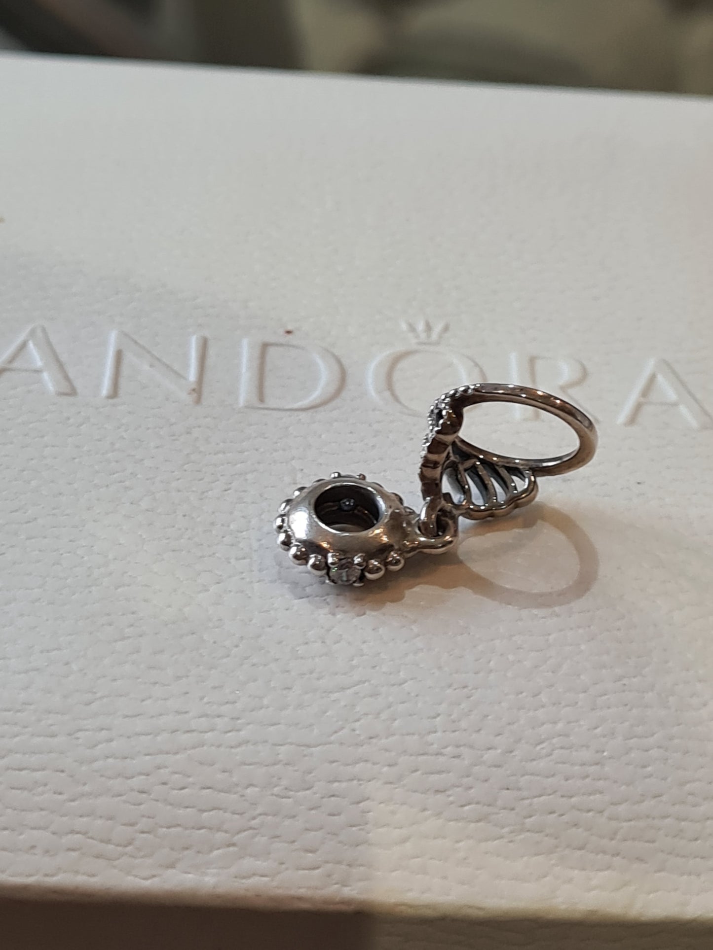 Genuine Pandora Tiara Princess Crown Heart Dangle Charm