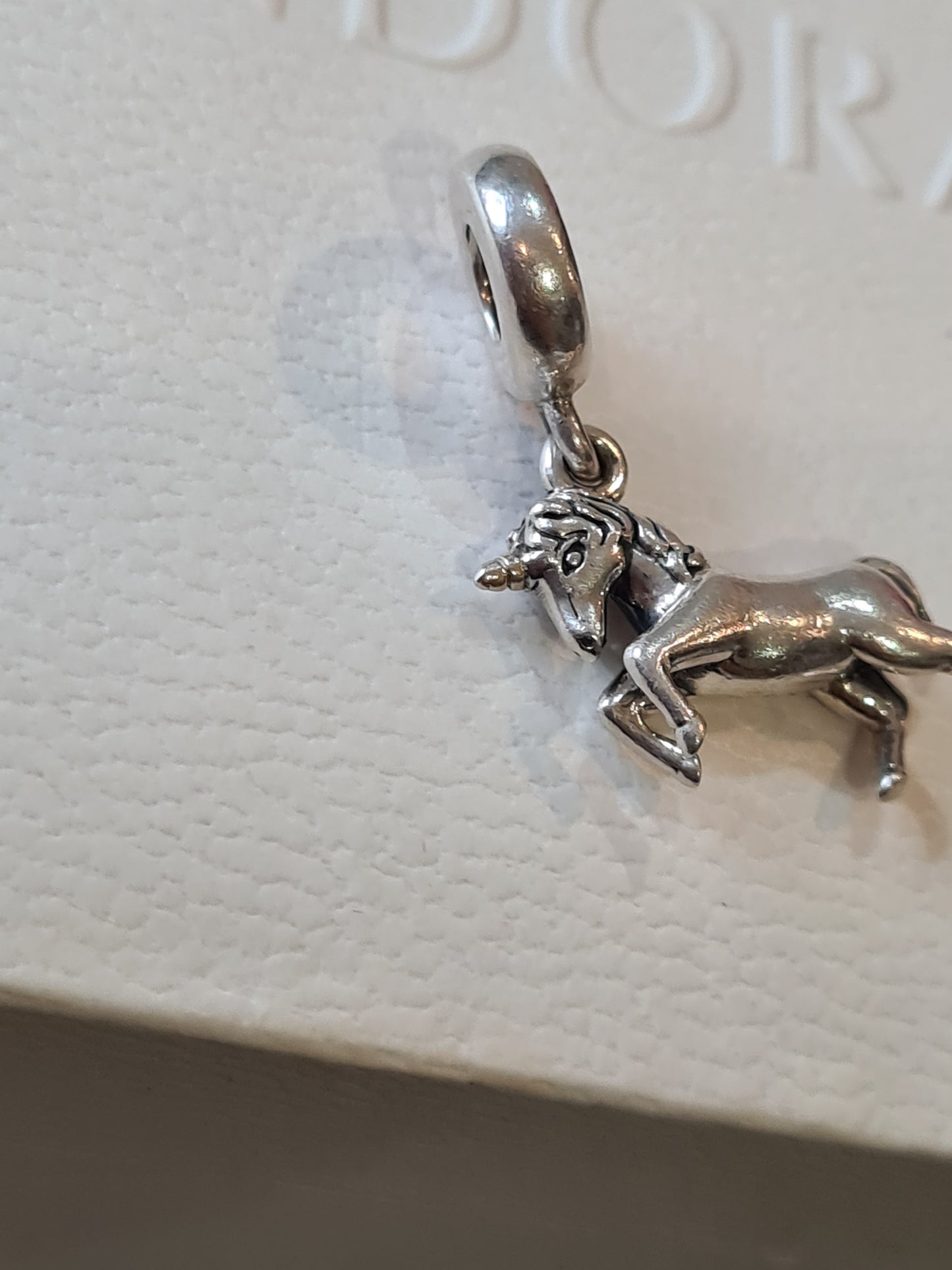 Genuine Pandora Two Tone Unicorn Horse Gold Horn Charm