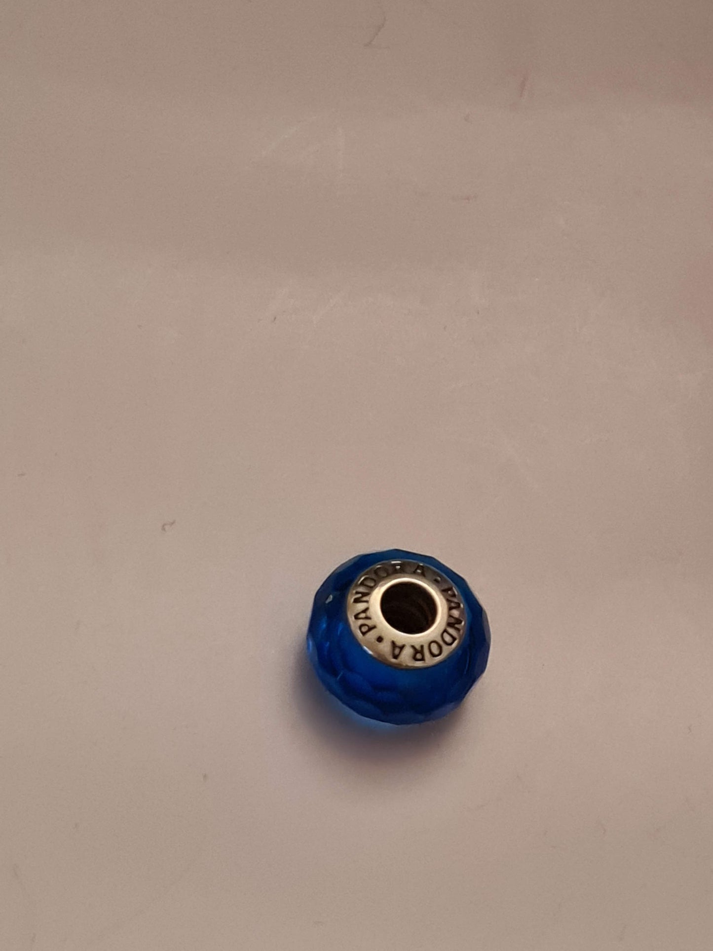 Genuine Pandora Blue Facetted Murano Glass Charm