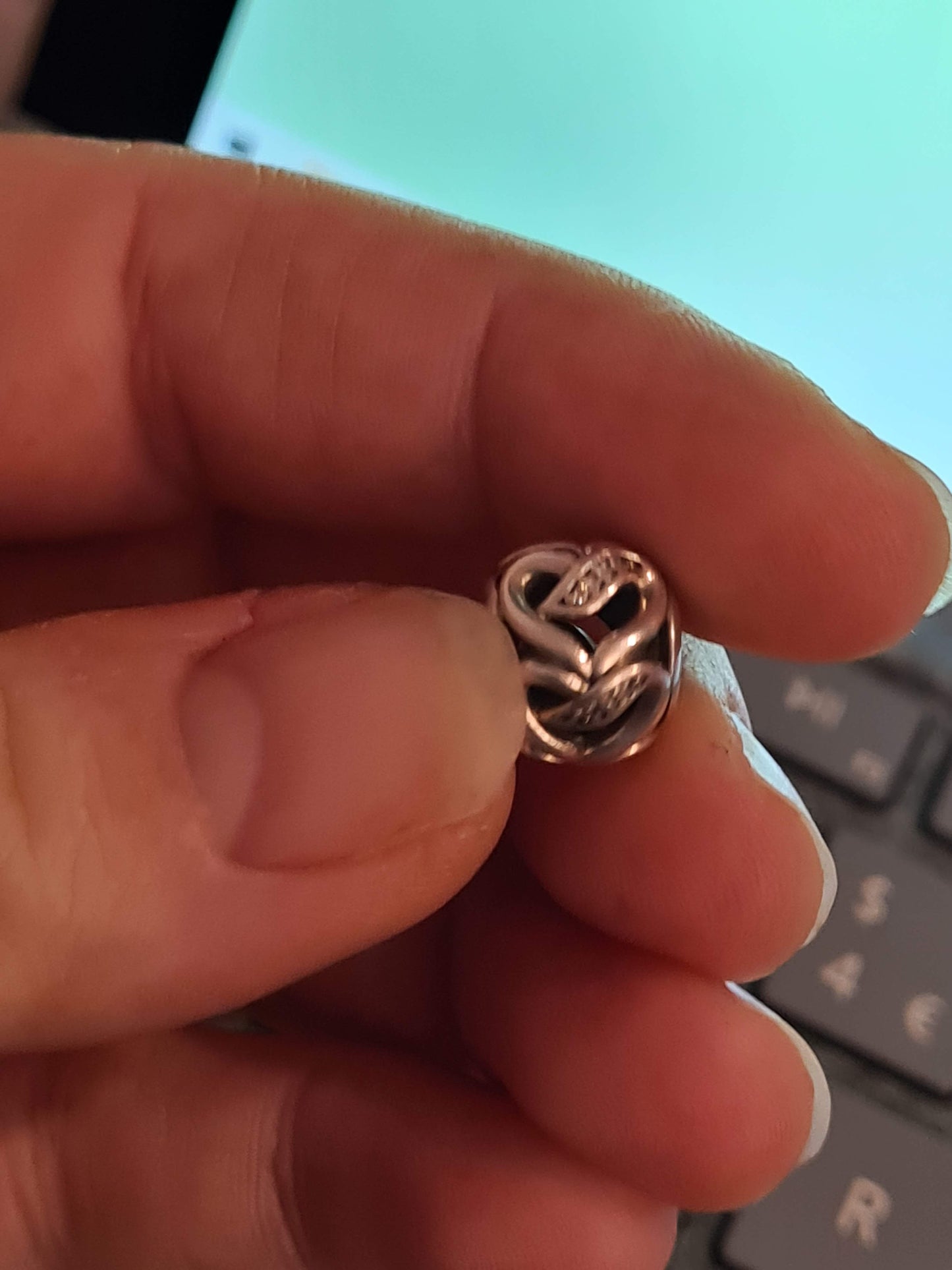 Genuine Pandora Pave Heart Openwork Charm