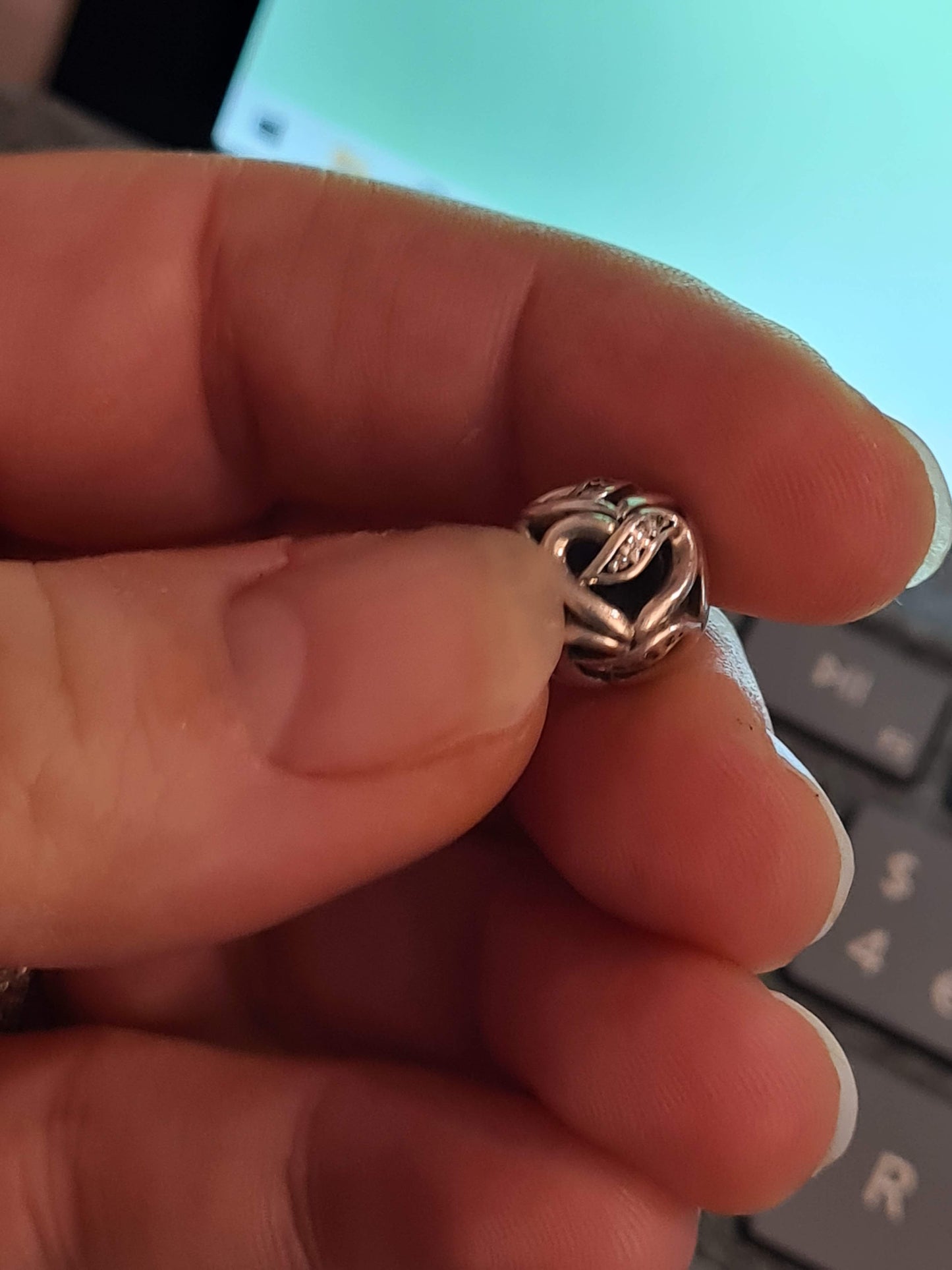 Genuine Pandora Pave Heart Openwork Charm