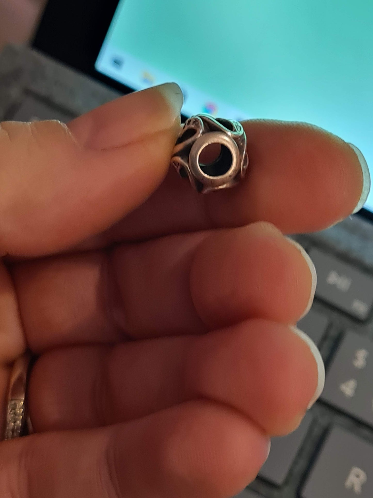 Genuine Pandora Pave Heart Openwork Charm