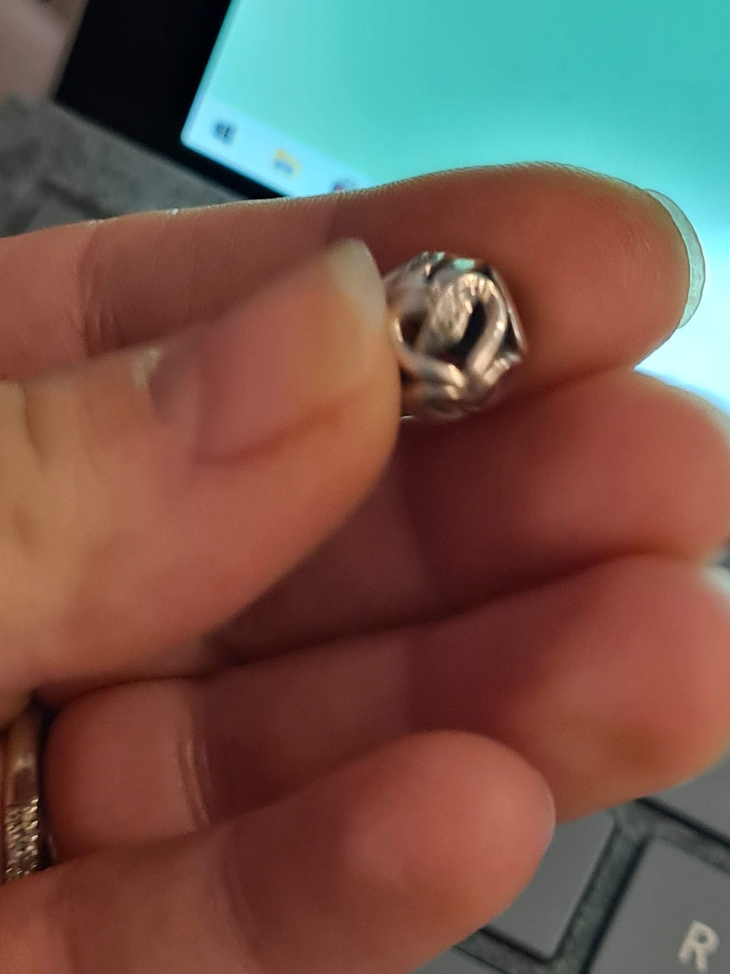 Genuine Pandora Pave Heart Openwork Charm