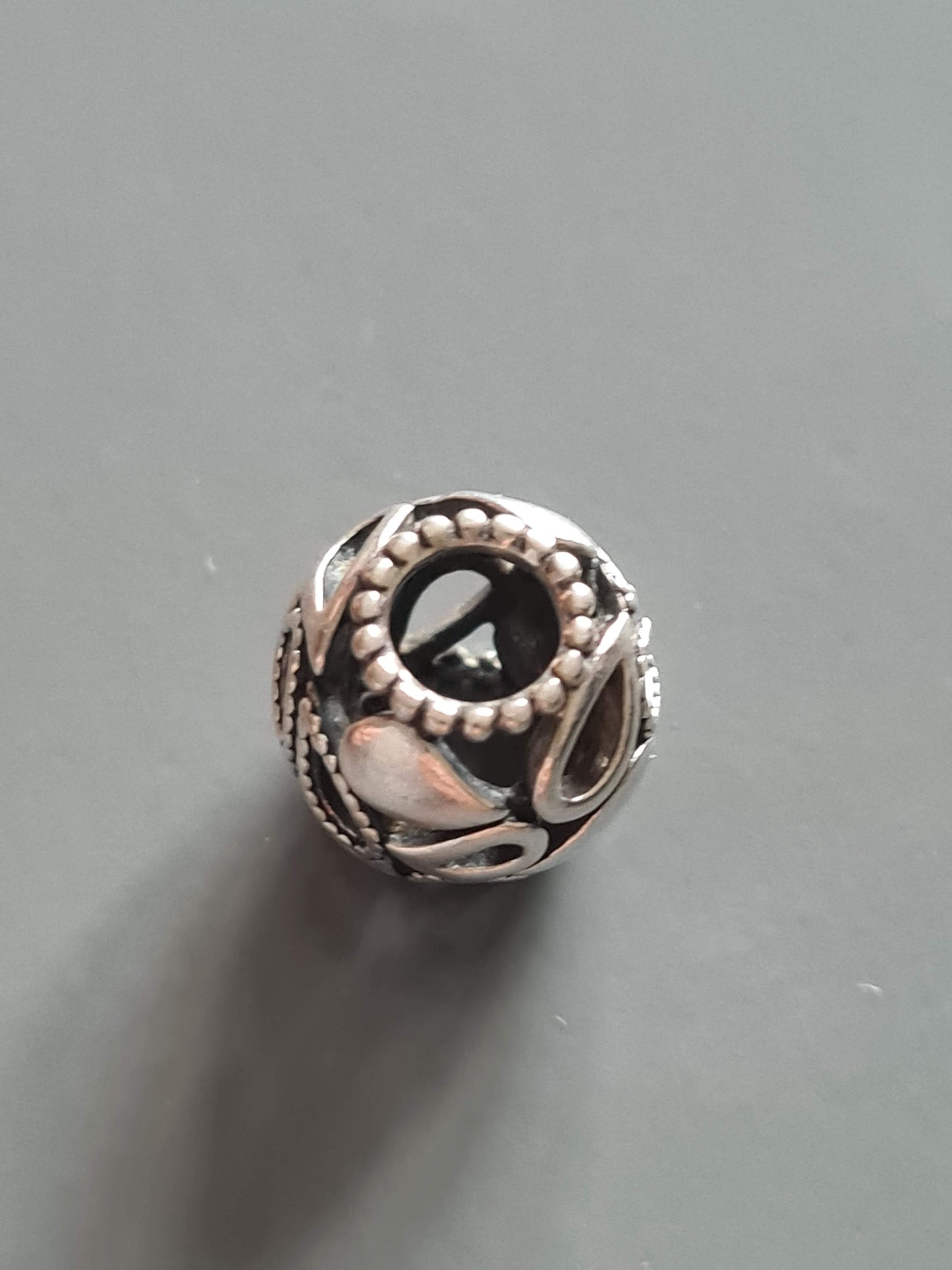 Genuine Pandora Leaf Open Work Nature Teardrop Charm
