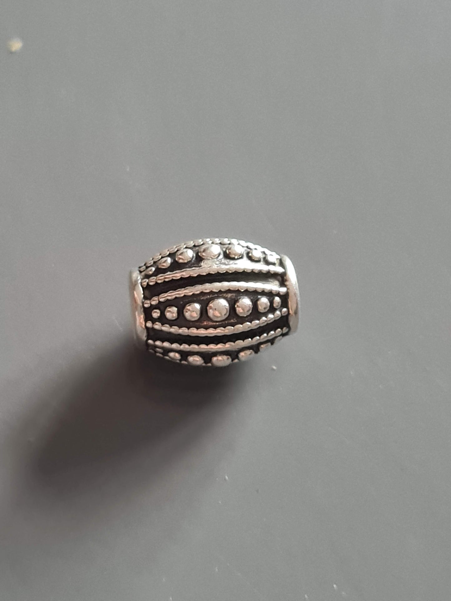 Genuine Pandora Old Barrel Charm Oxidised Charm Retired