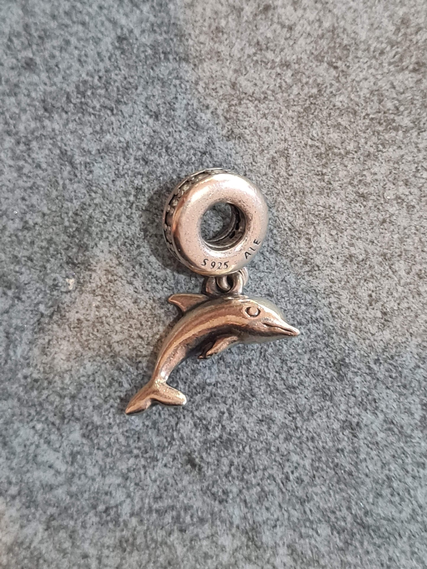 Genuine Pandora Dolphin Dangle with Pave Holder