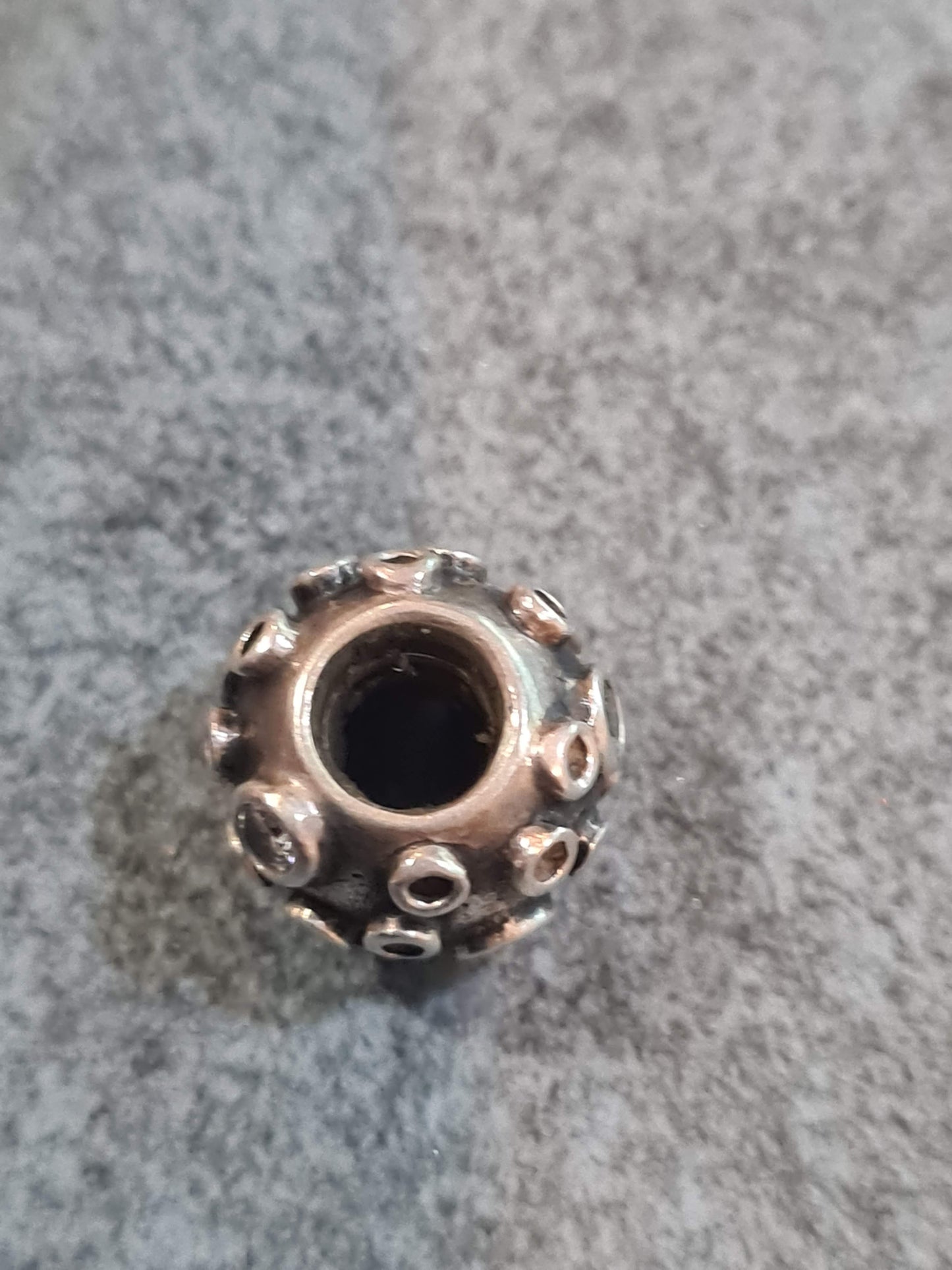 Genuine Pandora Moon Scape CZ Charm RARE HTF