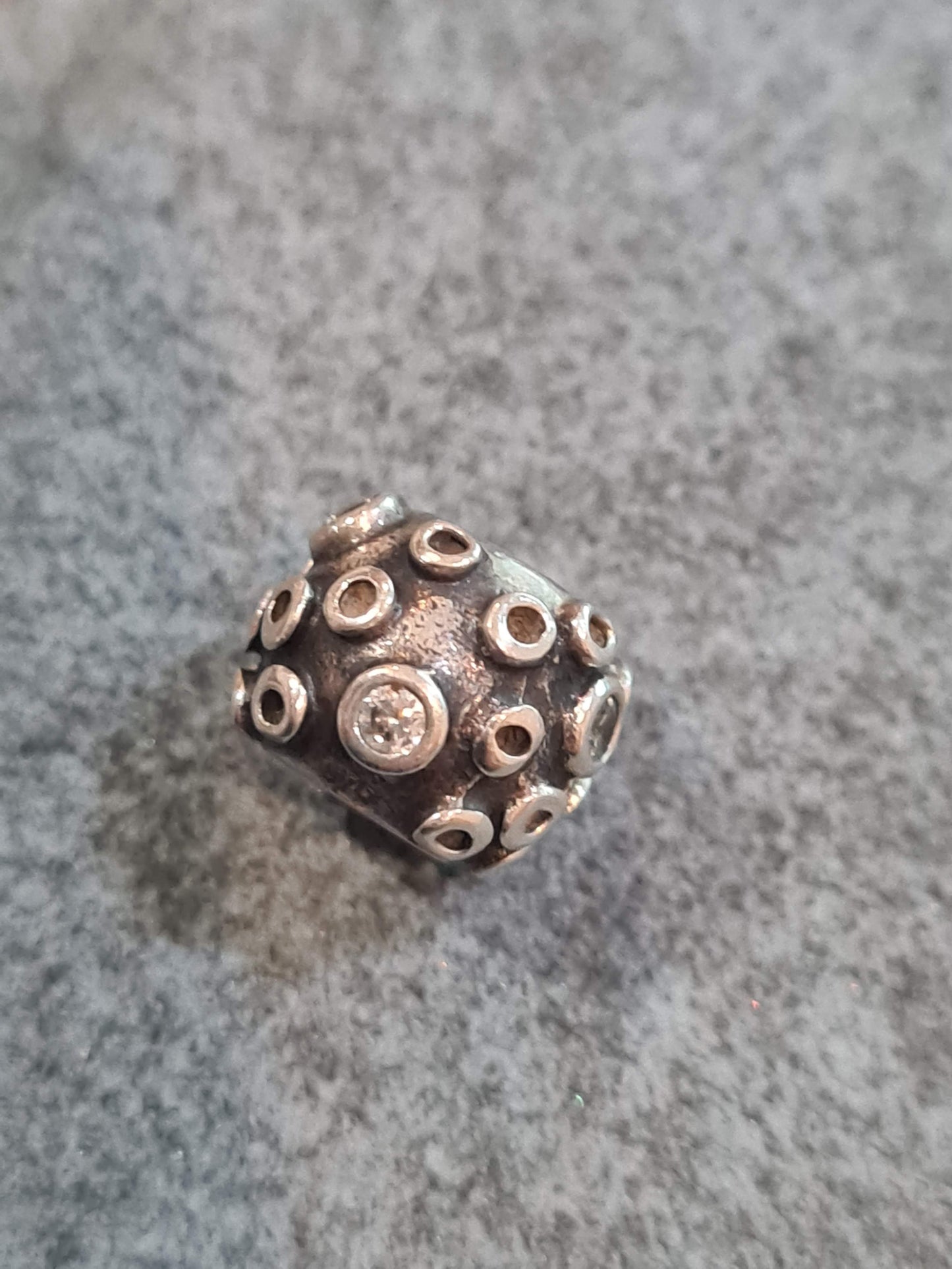 Genuine Pandora Moon Scape CZ Charm RARE HTF