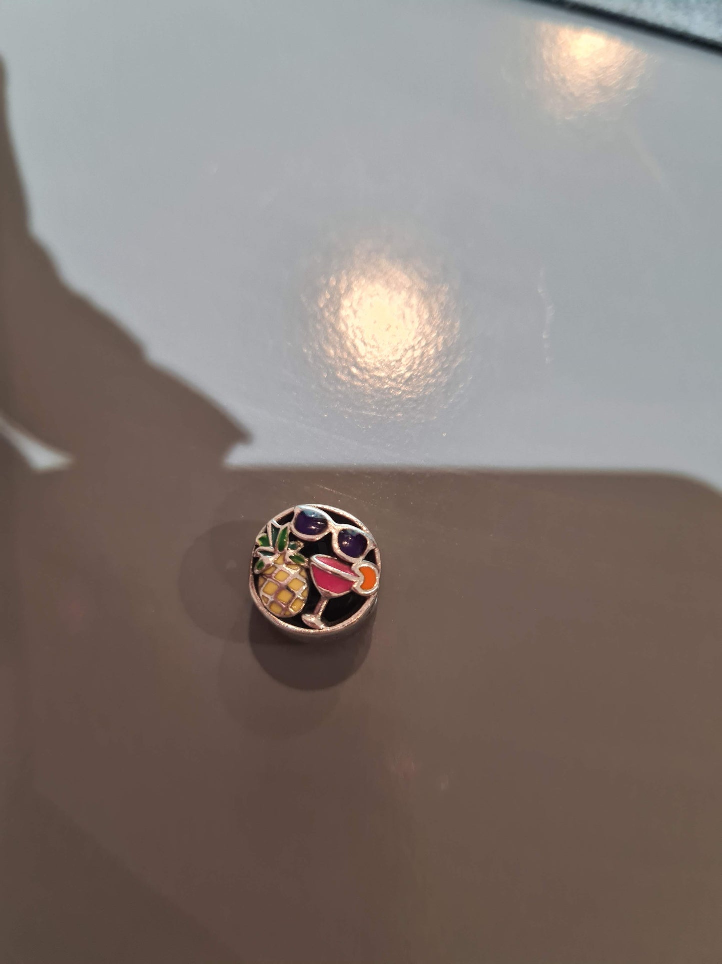 Genuine Pandora Holiday Sunshine Party Cocktail Pineapple Charm