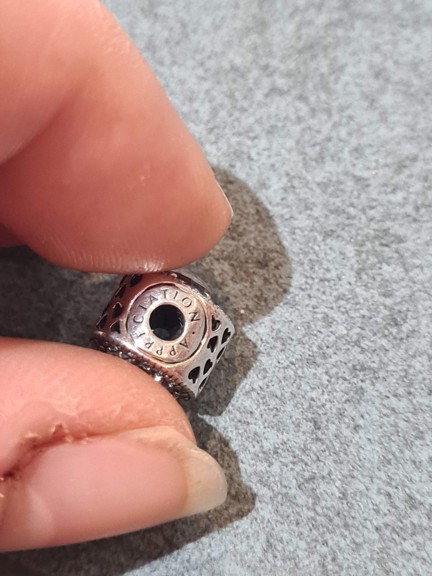 Genuine Pandora Essence Me Charm Pink Sparkle Pave Stone Appreciation