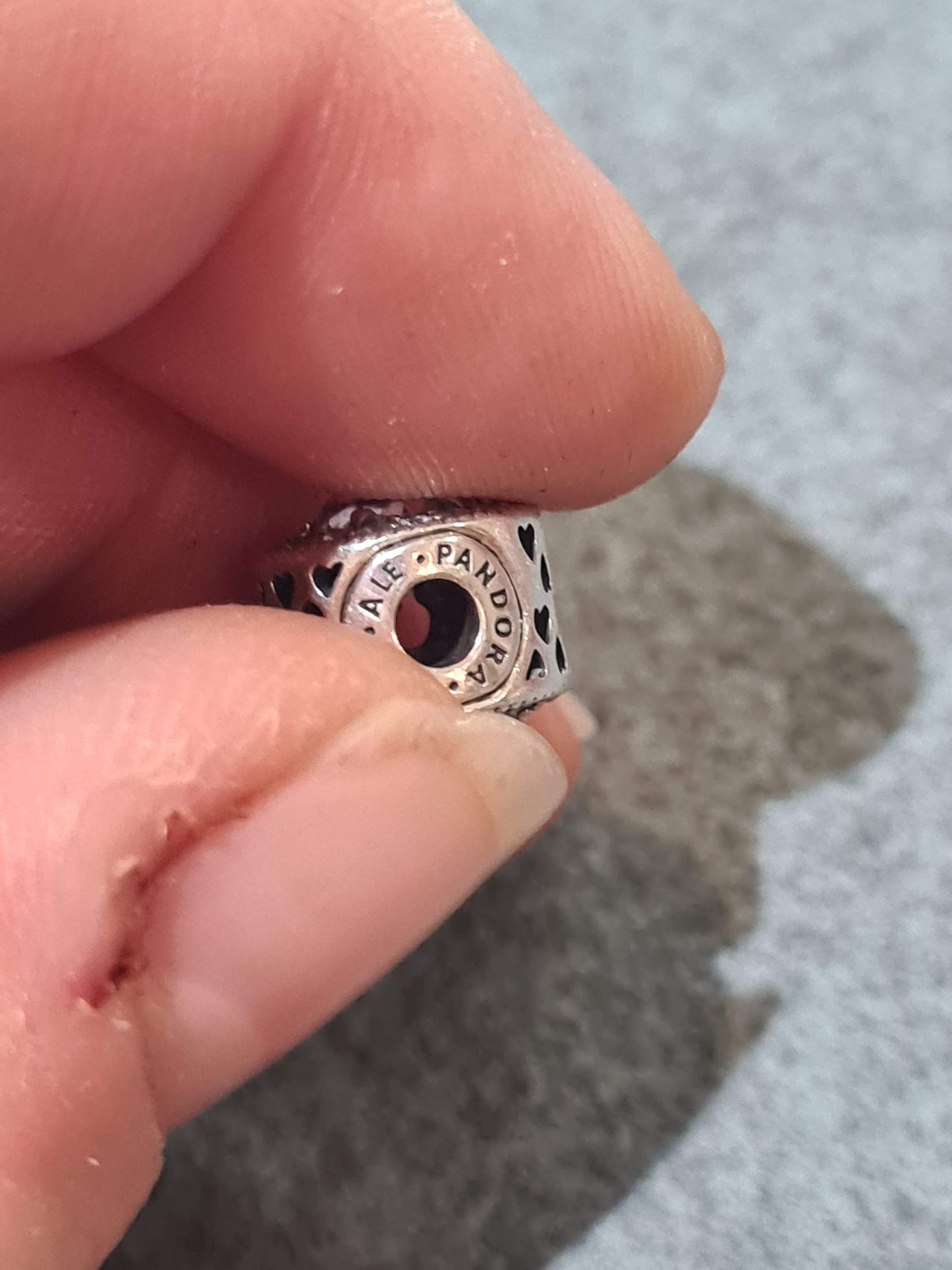 Genuine Pandora Essence Me Charm Pink Sparkle Pave Stone Appreciation