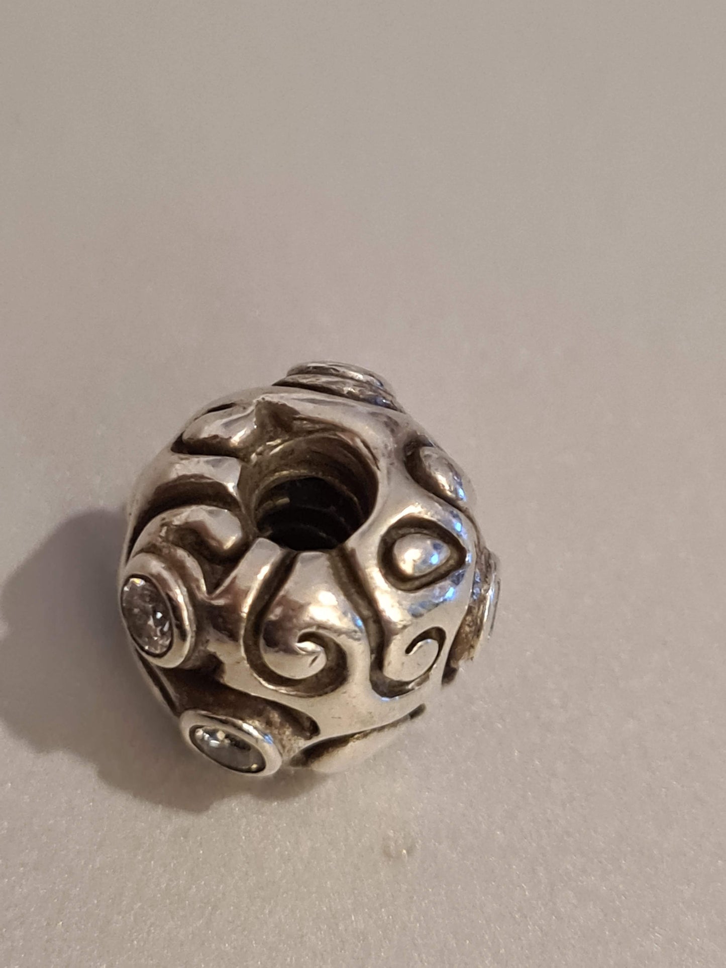 Genuine Pandora Huge Large Clear CZ Stone Heavy Day Dream Charm