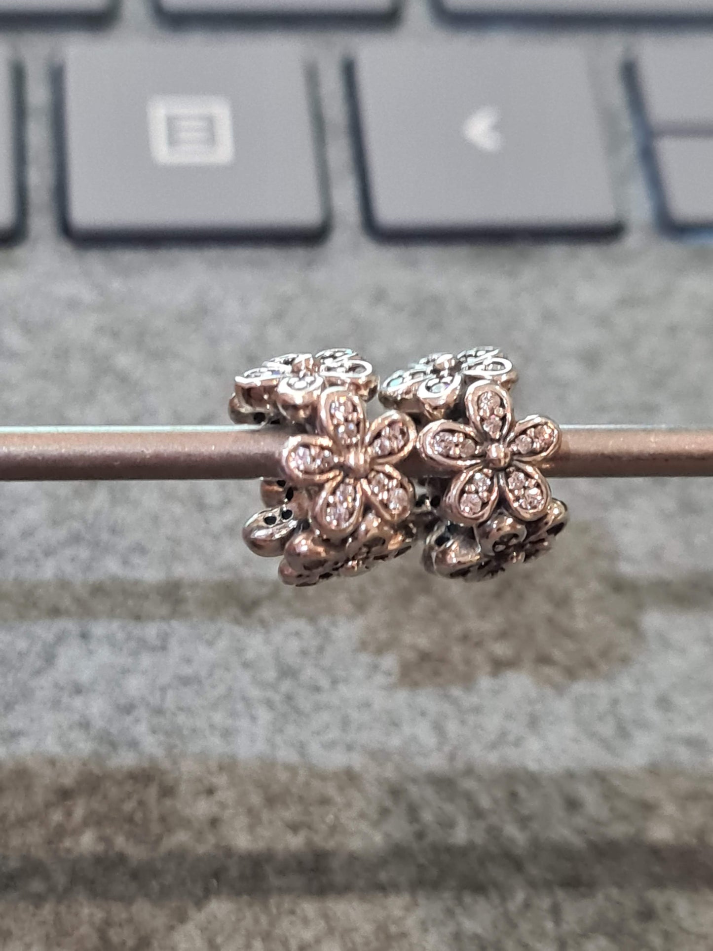 Genuine Pandora Pave Daisy Flower Spacer