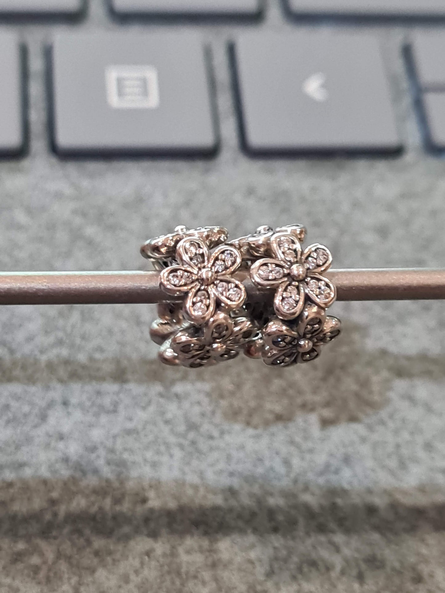 Genuine Pandora Pave Daisy Flower Spacer
